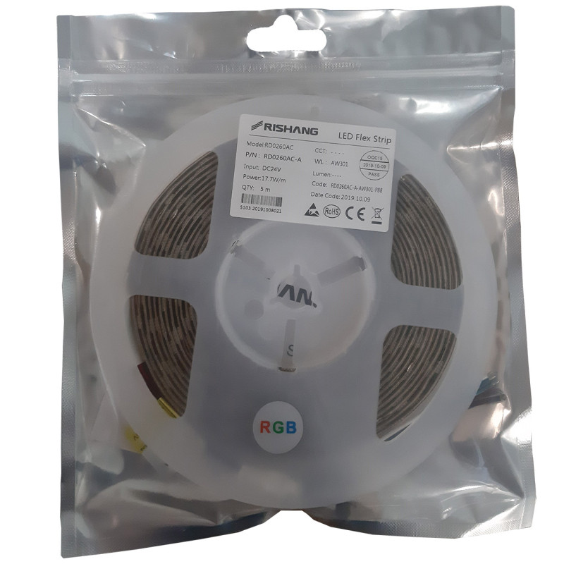 Светодиодная лента 5050-60-IP20-RGB/WW-12-24  RD0260AC-A 3000K