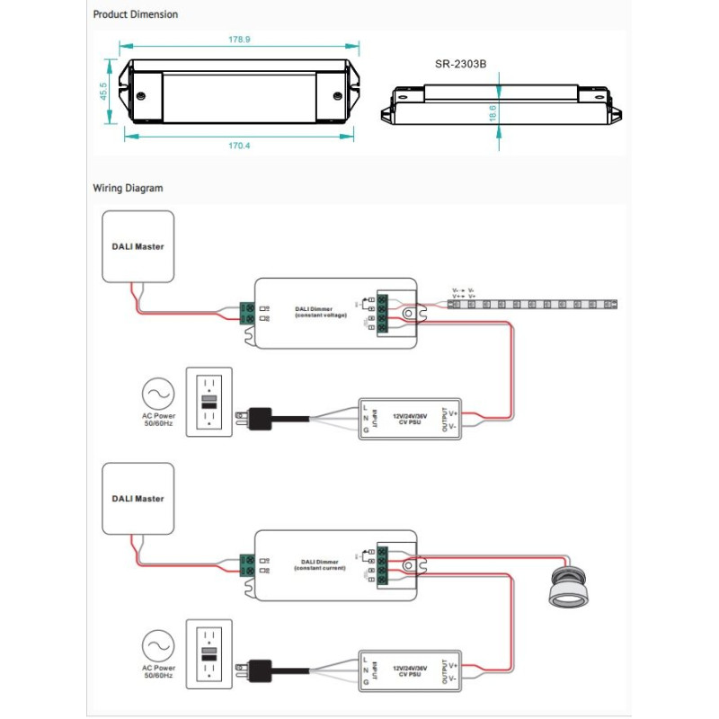 LED Диммер SR-2303S (DALI)