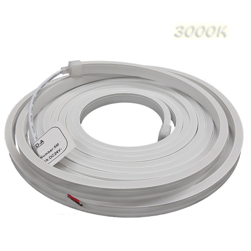 Світлодіодний неон 2835-120-IP65-WW-6-24 W16C0TD-A  3000K