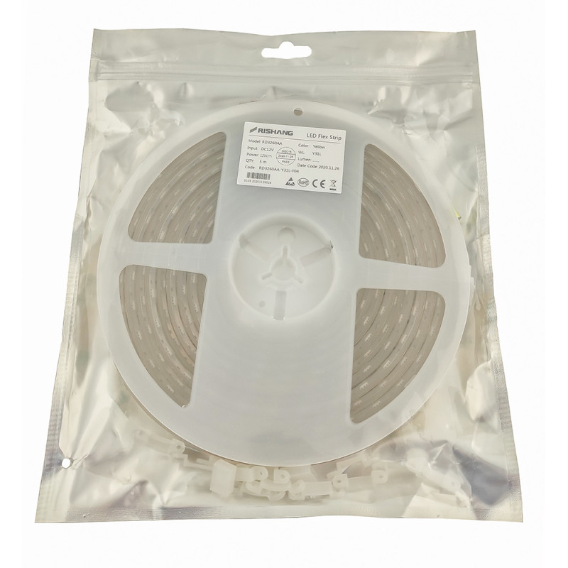 Светодиодная лента 5050-60-IP67-Y-12-12 RD3260AA YELLOW