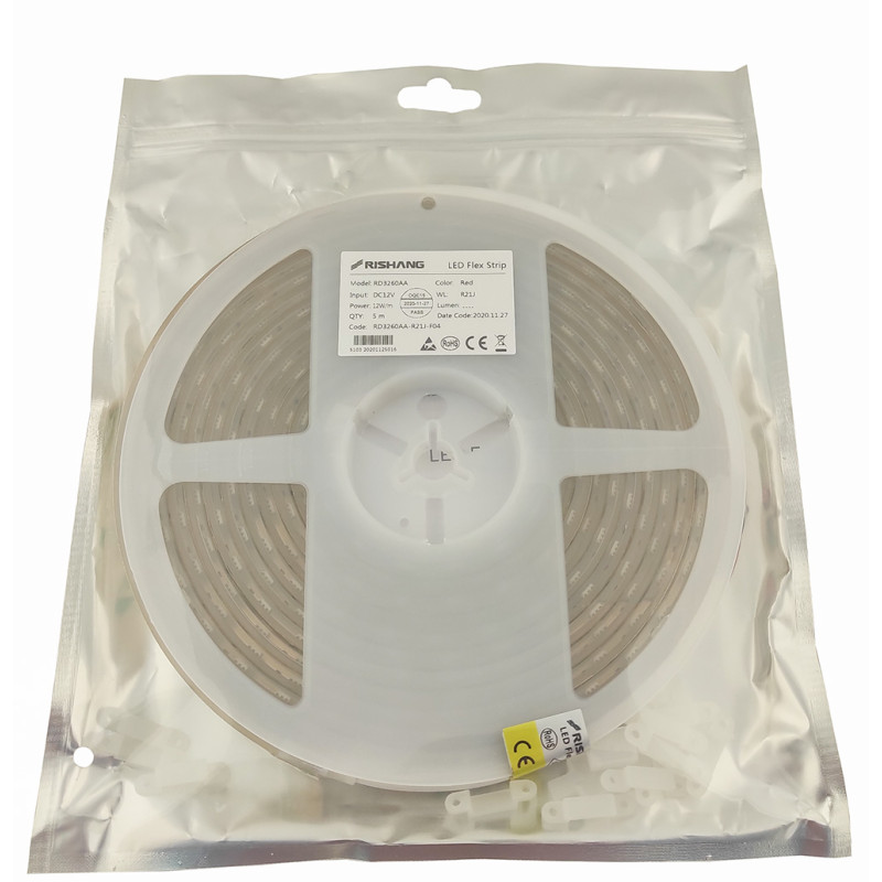 Светодиодная лента 5050-60-IP67-R-12-12 RD3260AA RED