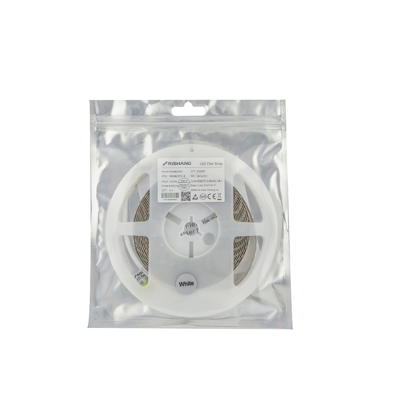 Світлодіодна стрічка 2835-120-IP20-CWd-8-24 RD08C0TC-B 6500K CRI80