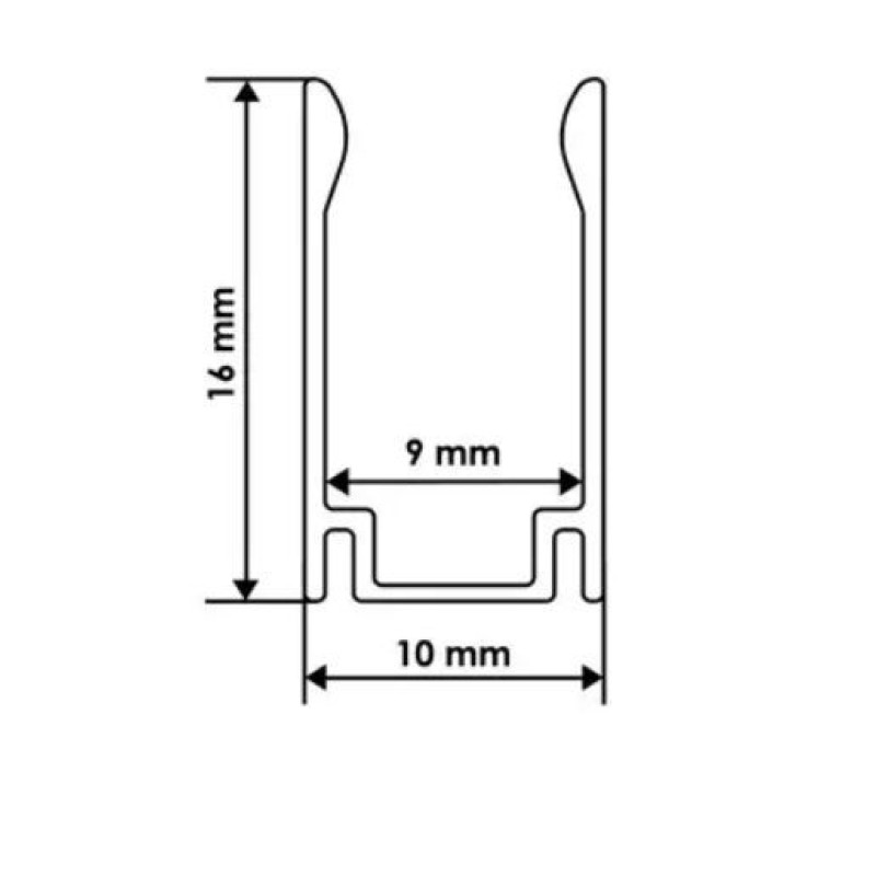 Профіль алюмінієвий б.п. ЛПН-16 LP