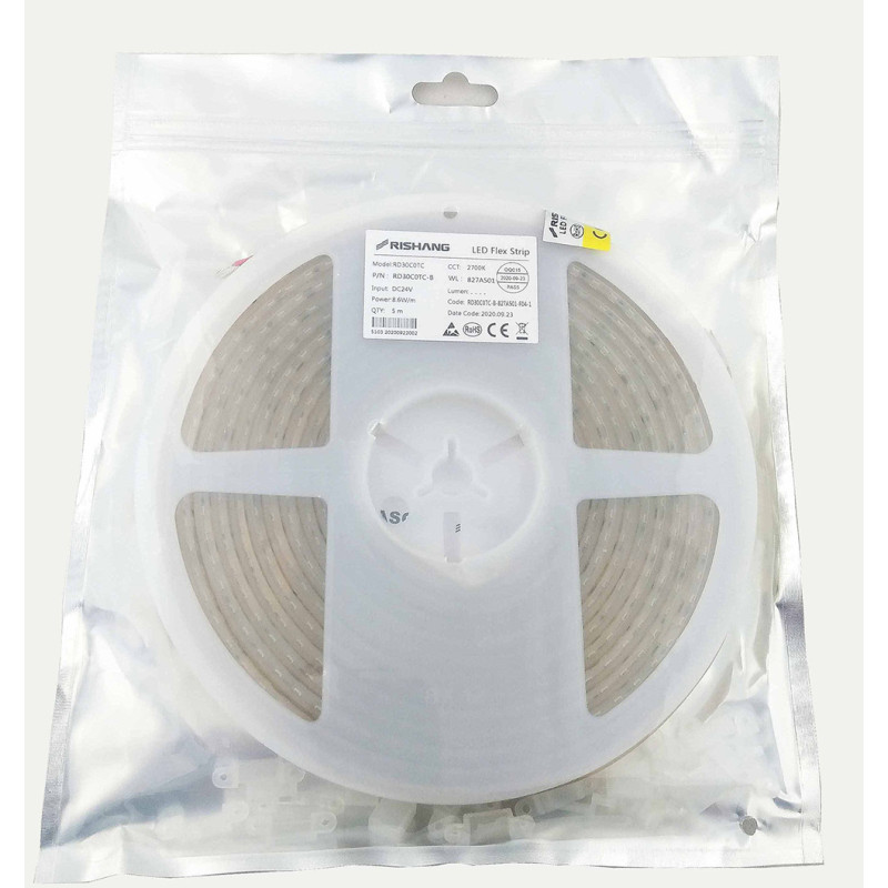 Світлодіодна стрічка 2835-120-IP67-WW-10-24 RD30C0TC-B 2700K CRI90