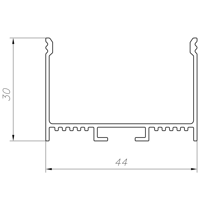 Профиль алюминиевый ЛС40 LP led