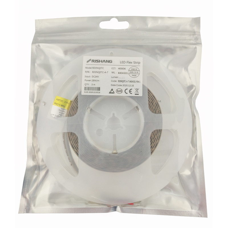 Светодиодная лента 2835-240-IP20-NW-15-24 RD0NQ0TC-A-T CRI80 4000K