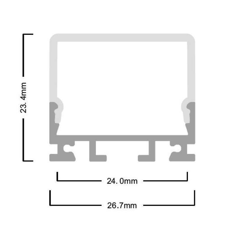 Рассеиватель матовый к профилю LP-SL155C