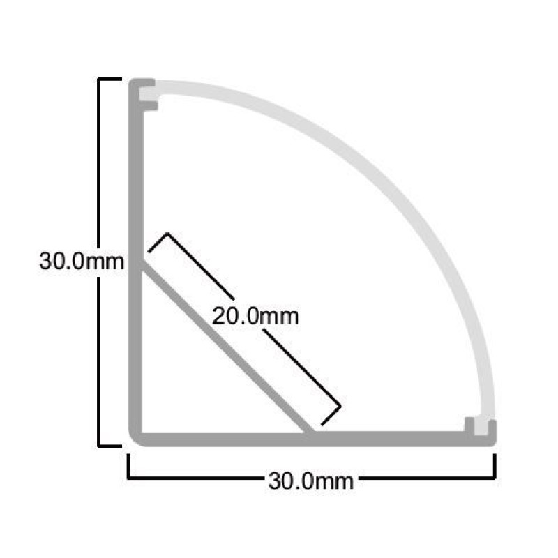 Розсіювач матовий до профілю LP-SL090A
