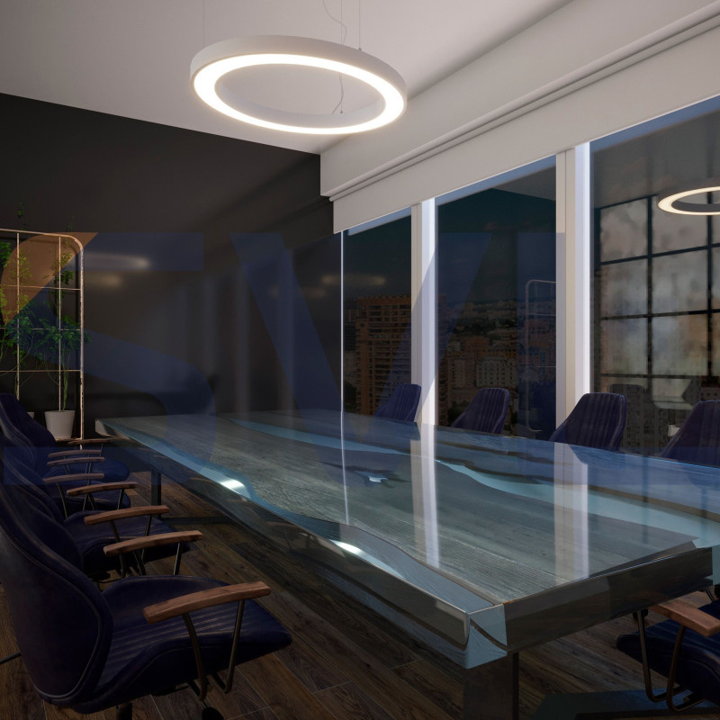 Підвісний кільцевий світлодіодний світильник RING-M-800-S