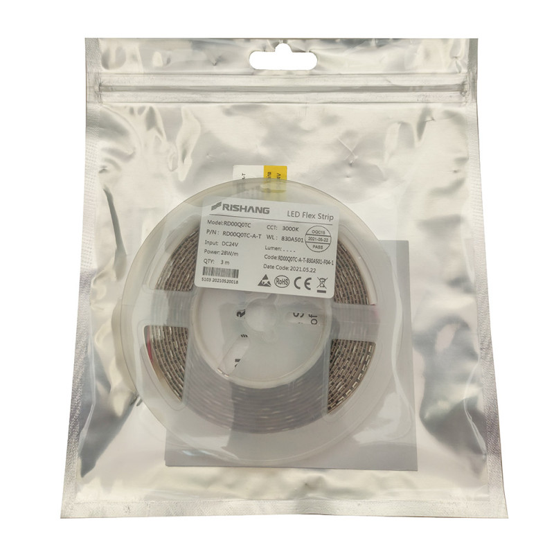 Светодиодная лента 2835-240-IP20-WW-10-24 RD00Q0TC-A-T 3000K CRI80 3м. н/у