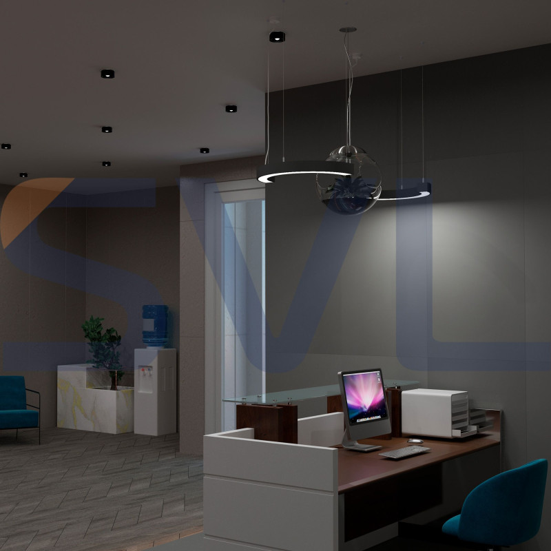 Світлодіодний світильник-напівкільце SEMI-RING-M-800-S