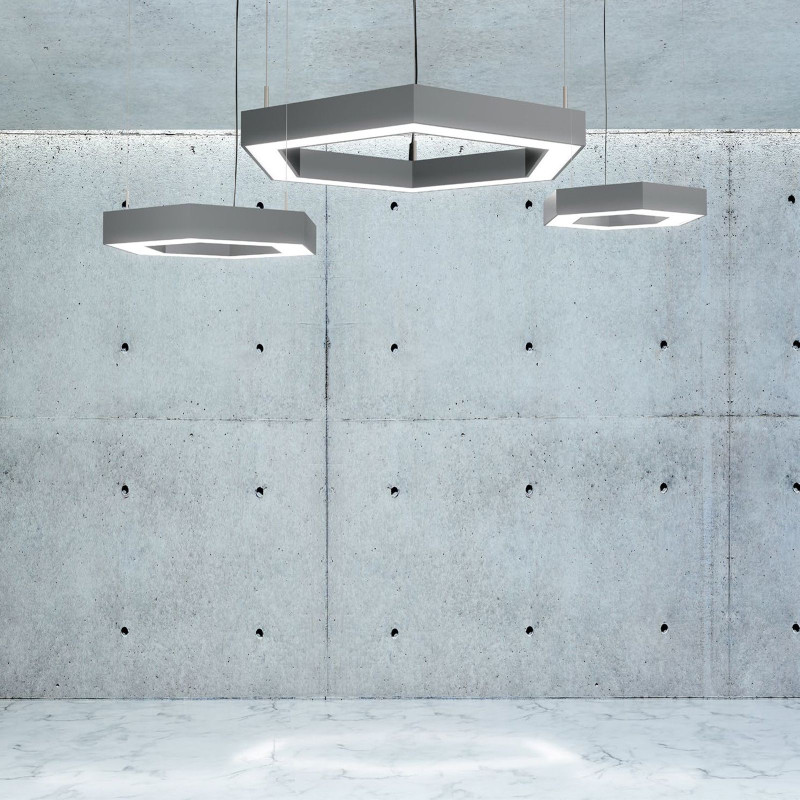 Підвісний світлодіодний шестикутний світильник HEXAGON-515-S