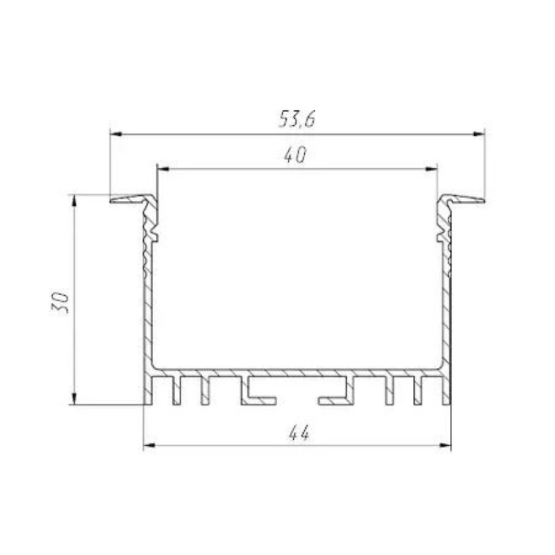 Профіль алюмінієвий ЛСВ40 LP (в ламелях по 3м)
