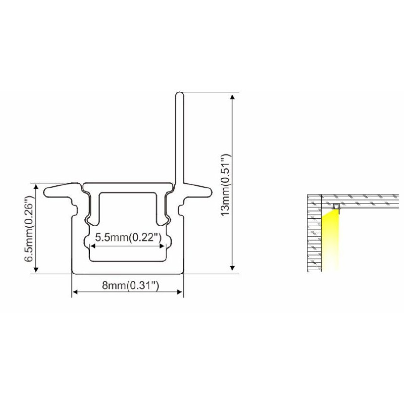 Профиль алюминиевый LP-SALP135 LDLZ (в ламелях по 2м)