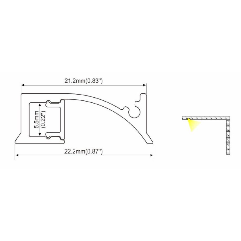 Профіль алюмінієвий LP-SALP137 (в ламелях по 2м)
