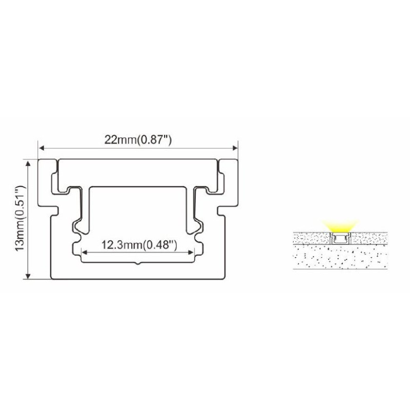 Профиль алюминиевый LP-SALP131 LDLZ (в ламелях по 2м)
