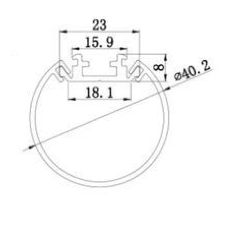 Профиль алюминиевый LP-SPL173 -1м.