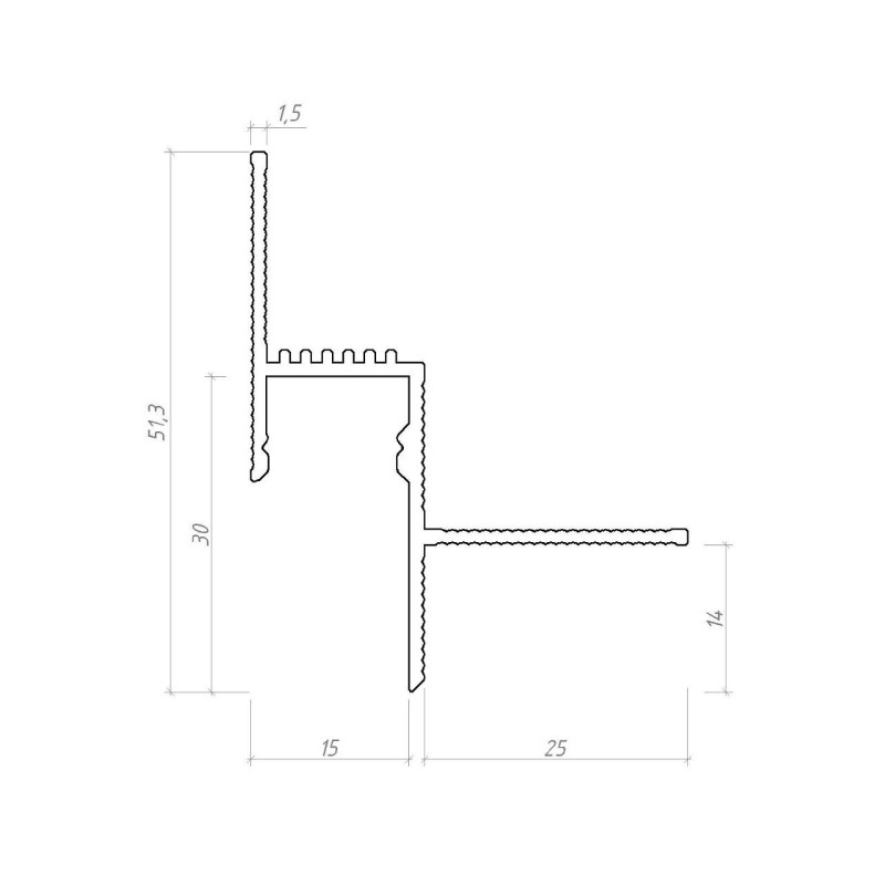 Розсіювач до профіля АПТШ15, АПТШ50, 3м