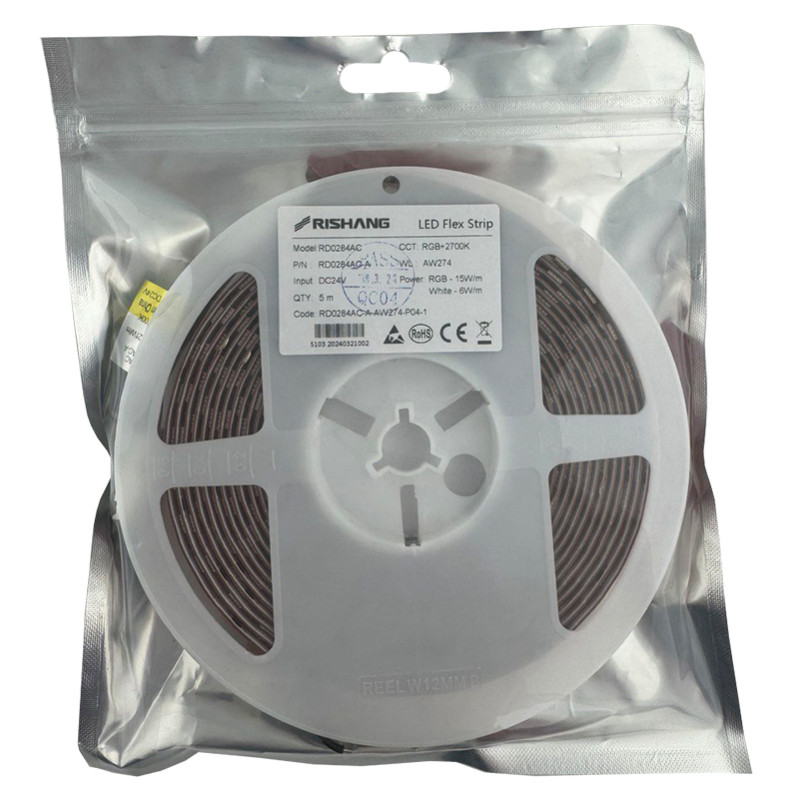 Світлодіодна стрічка 5050-84-IP20-RGB/WW-12-24 RD0284AC-A 2700K