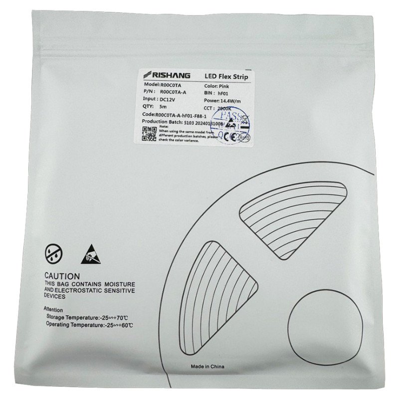 Світлодіодна стрічка 2835-120-IP33-WW-8-12 R00C0TA-A 2900К (meat)