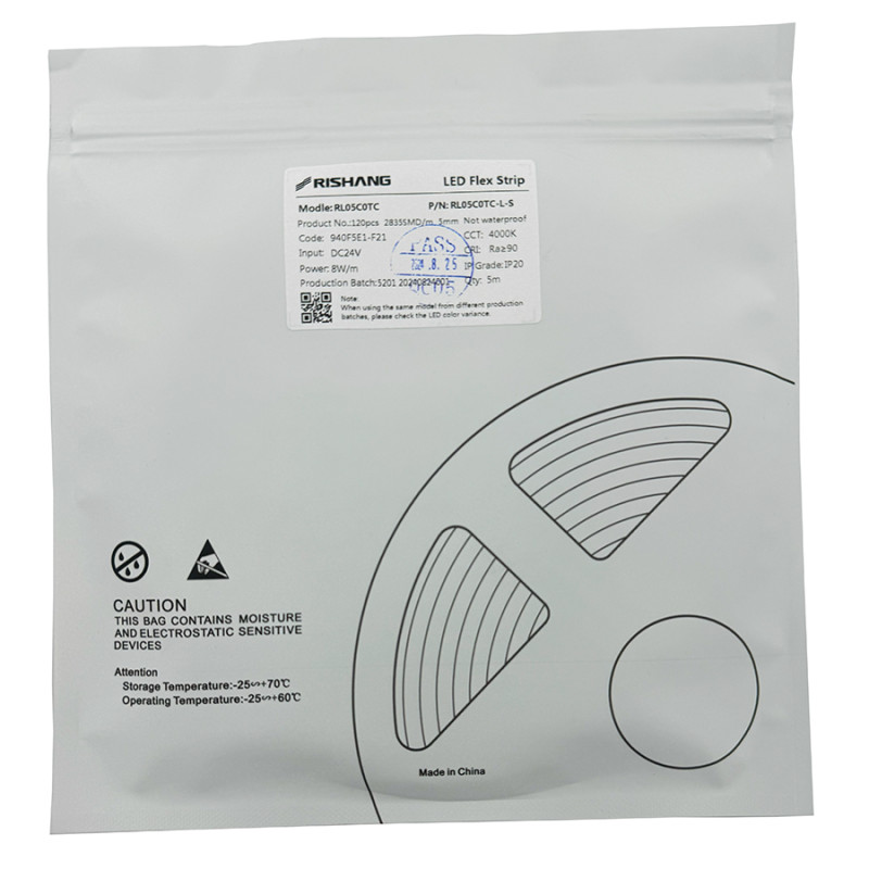 Світлодіодна стрічка 2835-120-IP33-NW-5-24 RL05C0TC-L-S 4000K CRI90
