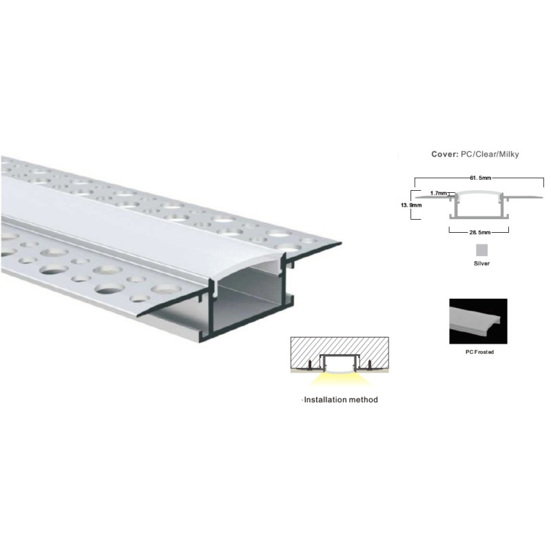 Профіль алюмінієвий LP-SPL081 -1м.