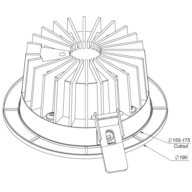 Світильник точковий врізний DNLT-A-190-S