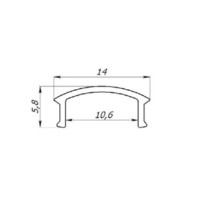 LED розсіювач прозорий ЛРП -1м. (в ламелях по 2м)