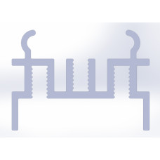 Профіль алюмінієвий SVL_LP-SPL101A_IN -1м. (в ламелях по 3м)  (19х26мм) не анод.