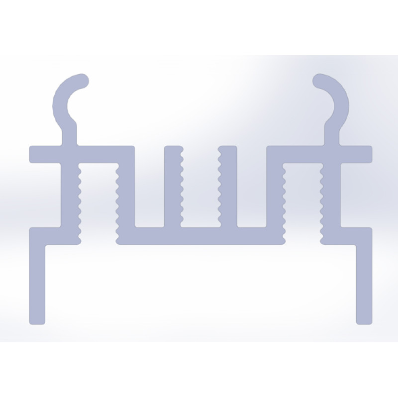 Профіль алюмінієвий SVL_LP-SPL101A_IN -1м. (в ламелях по 3м)  (19х26мм) не анод.