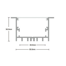 Профіль алюмінієвий SVL_SPL011 -1м. неанодований (в ламелях по 3м)