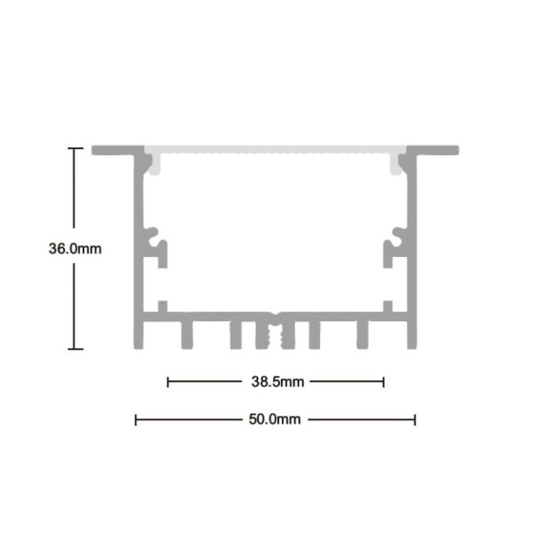 Профіль алюмінієвий SVL_SPL011 -1м. неанодований (в ламелях по 3м)