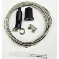 Кріплення на тросах для підвісного світильника S-kit-3 (2м, M4*6), чорний