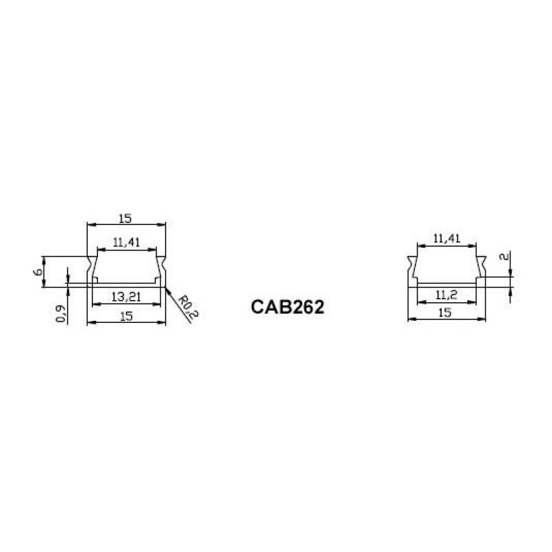 Профіль алюмінієвий CAB262