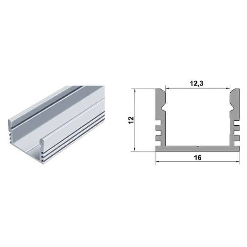 Профіль алюмінієвий ЛП12 LP
