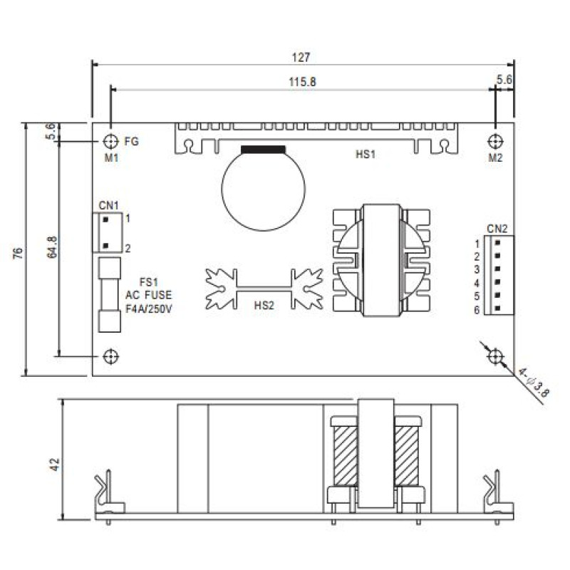 Блок питания MEAN WELL PS-65-12