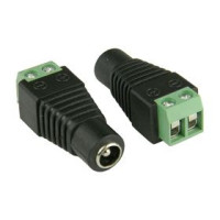 Конектор, штекер 5.5х2.1 розетка під провід/гвинт