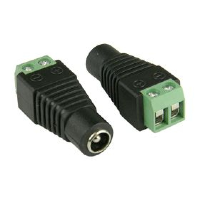 Коннектор, штекер 5.5х2.1 розетка под провод/винт