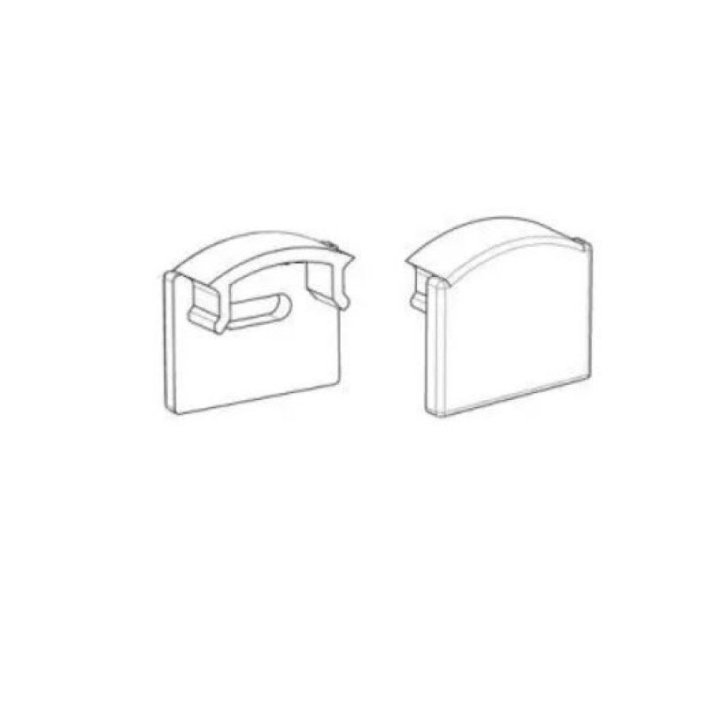 Заглушка ЗП12 глухая к LED профилю ЛПС12 LP