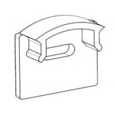 Заглушка ЗПО12 с отверстием к LED профилю ЛПС12 LP