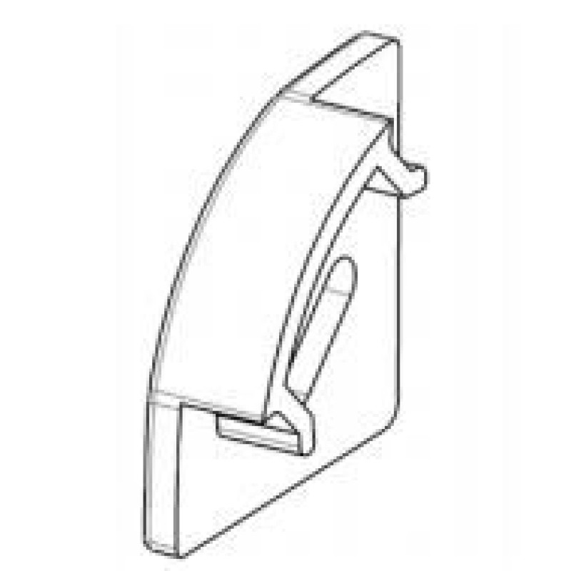 Заглушка ЗПУО с отверстием к угловому LED профилю ЛПУ17 LP