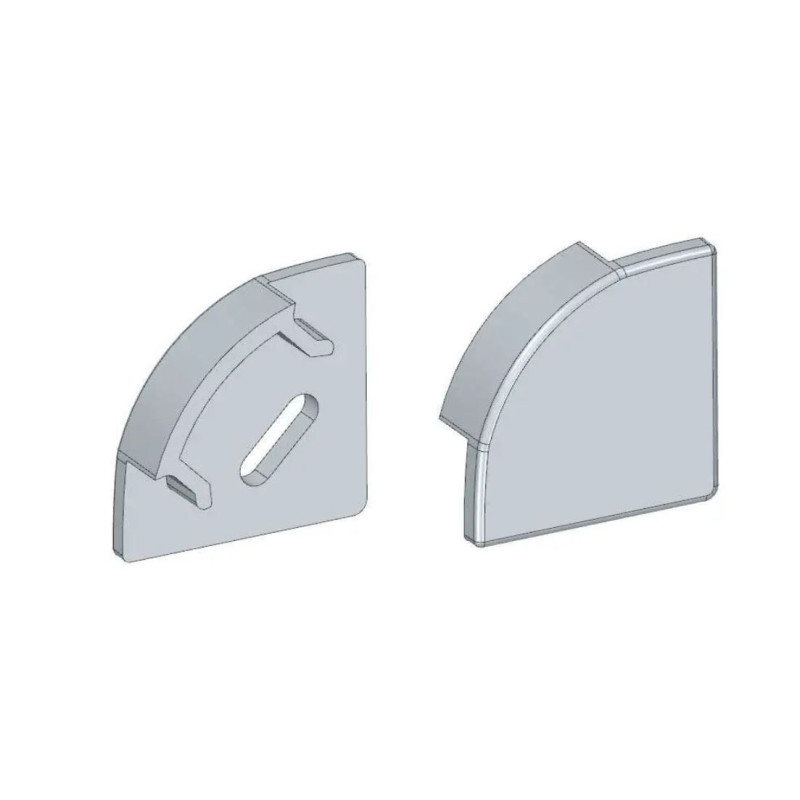 Заглушка ЗПУО с отверстием к угловому LED профилю ЛПУ17 LP