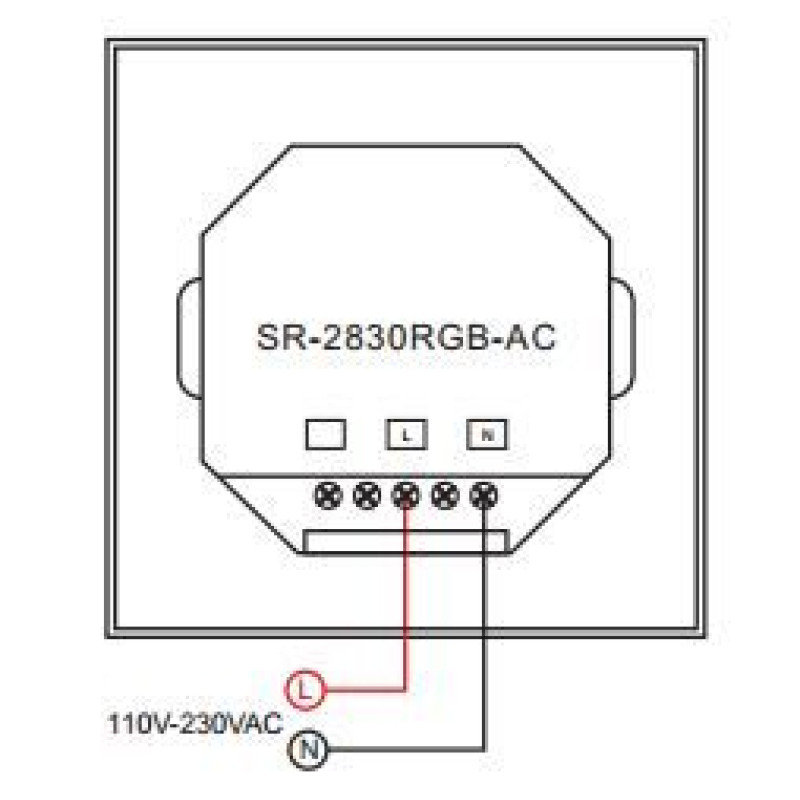 Панель Touch SR-2830RGB-AC (W) /4 зоны, белый корпус/