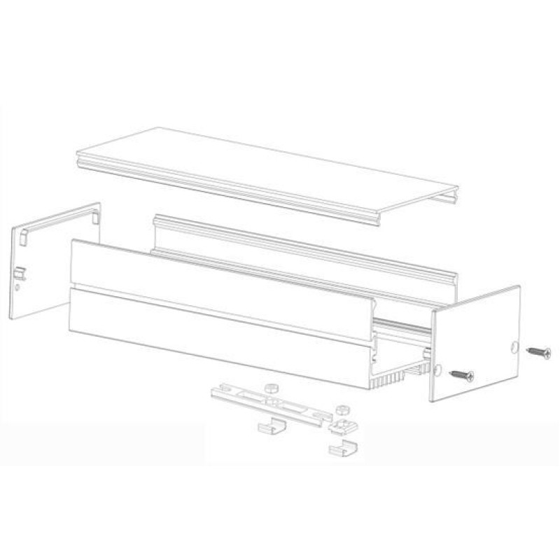 Профіль алюмінієвий ЛС70 LP (в ламелях по 1м)