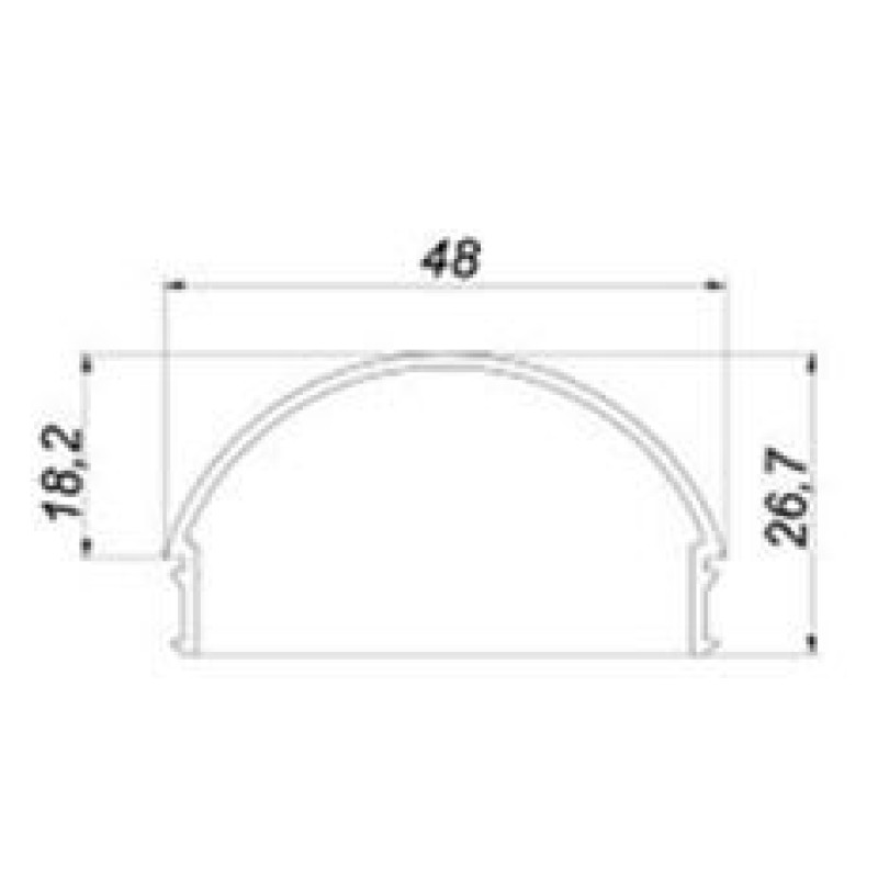 Рассеиватель матовый РН50 к профилю ЛН50 LP