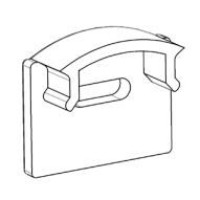 Заглушка ЗПО17 с отверстием к LED профилю ЛП17 LP