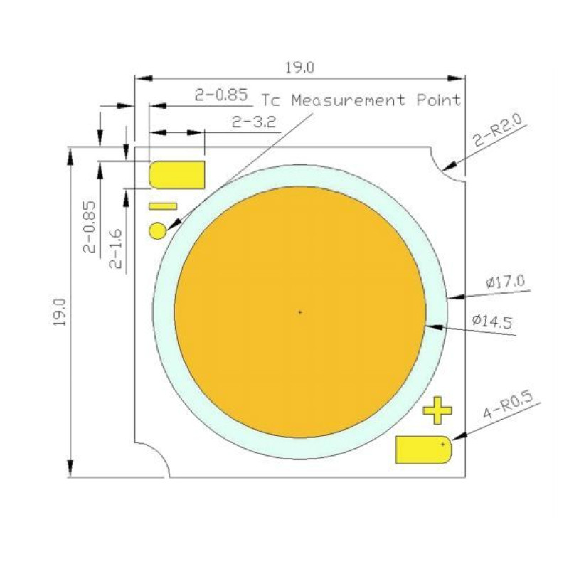 Світлодіод PACF-57FVL-BC8P /COB/ 3000К