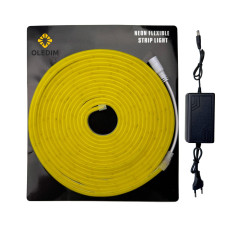Готовый набор неоновой ленты 12V 6x12 5M Lemon Yellow (Лимонно-Желтый)