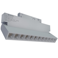 Магнитный трековый светильник поворотный белый OLEDIM OL218A 12W 3CCT (3000K/4000K/6000K)