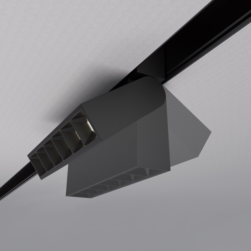 Магнитный трековый светильник поворотный черный OLEDIM OL110A 6W 3000K